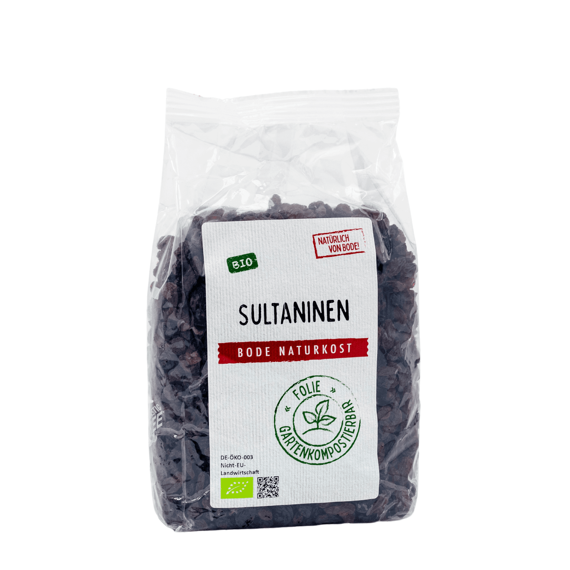 Passas de uva bio, saco compostável 6x500g