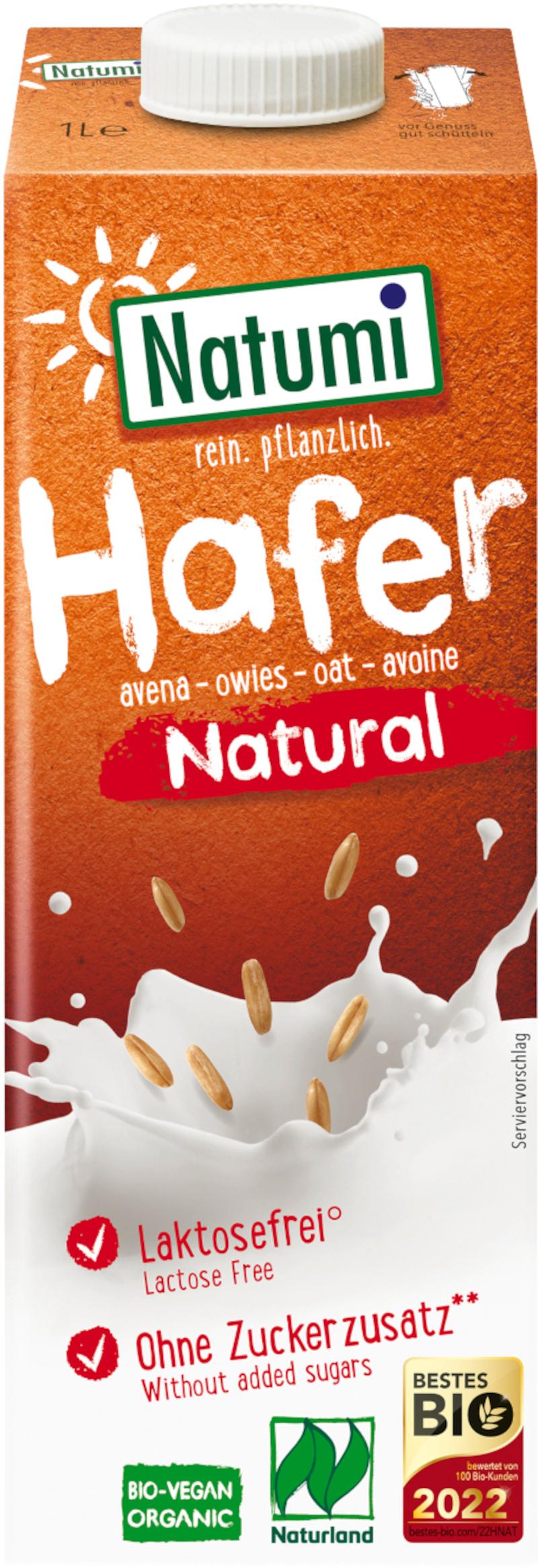 Bebida de aveia natural Biológico Natumi 8x1l