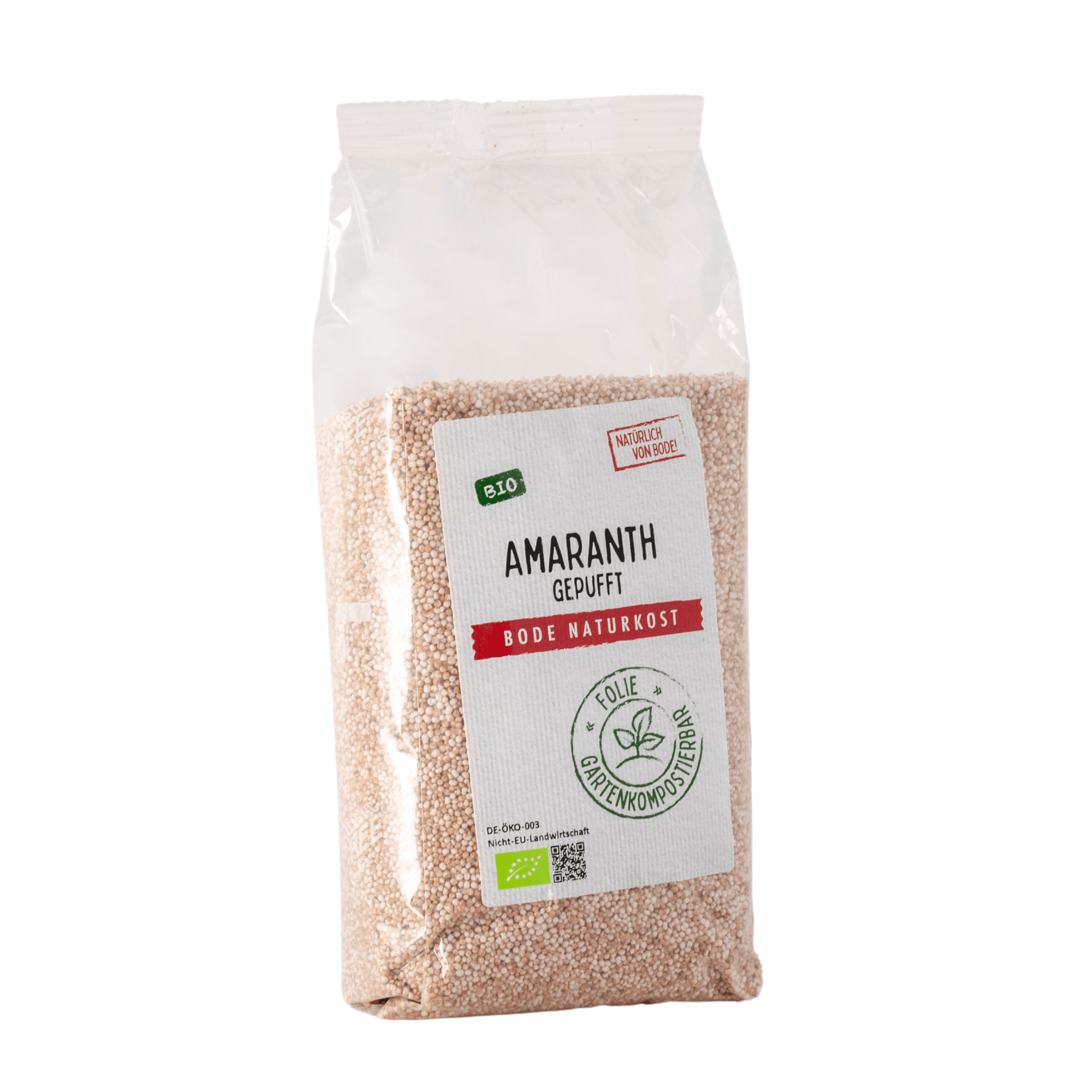 Amarante inflado biológico, saco compostável 6x150g
