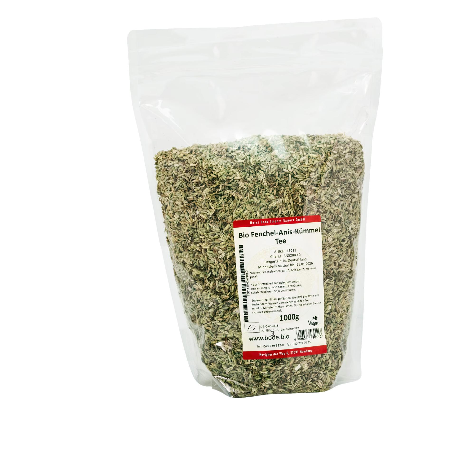 Chá de Funcho-Anis-Cominho Biológico 1kg