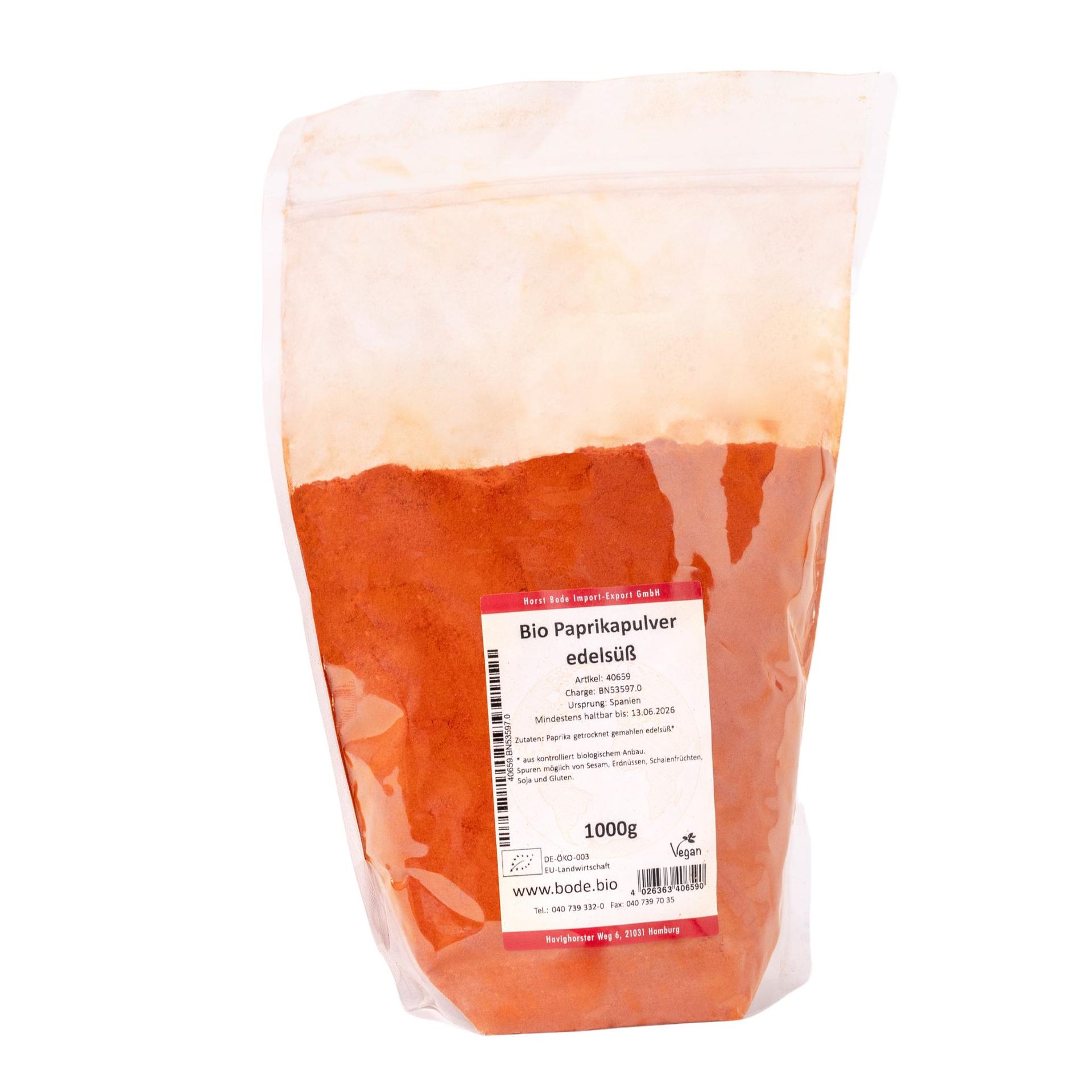 Pó de pimentão doce nobre Biológico 1kg