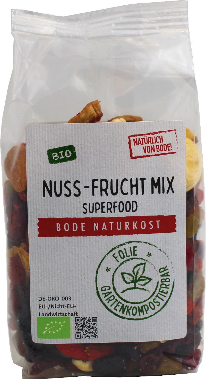 Mistura de Frutos Secos e Frutas Superalimento bio, saco compostável 6x200g