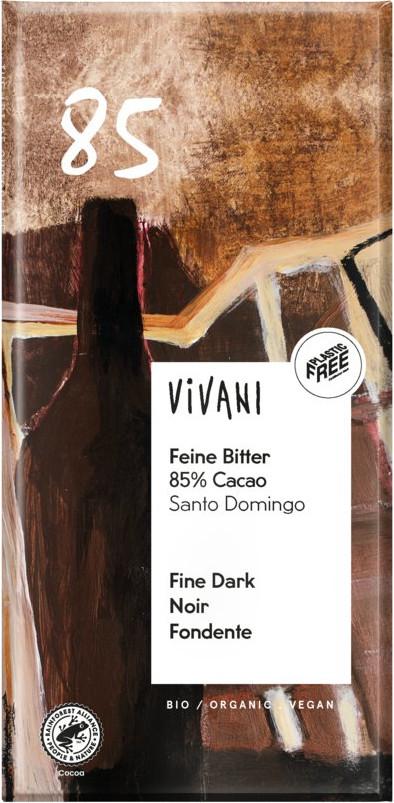 Chocolate de mesa Fino Amargo 85% Biológico Vivani 10x100g