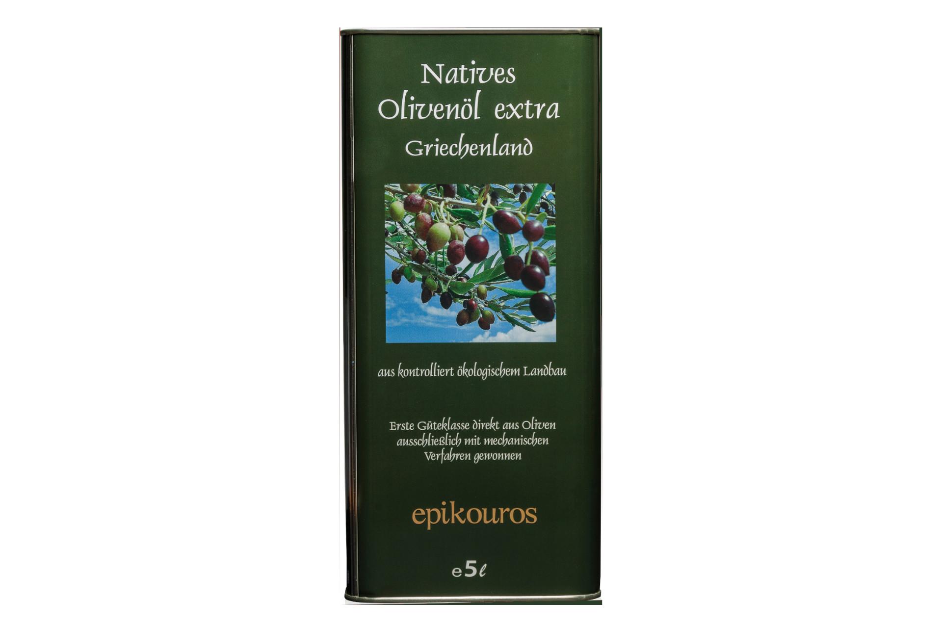 Azeite de oliva virgem extra biológico da Grécia I Agora BIO da UE, sabor popular permanece 5L