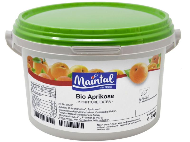 Organic Apricot Jam Maintal 12.5kg made with German organic sugar