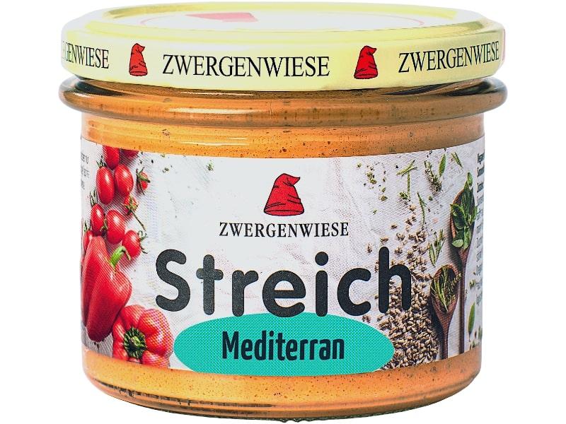 Mediterrâneo biológico para untar Zwergenwiese 6x180g, com tomate e pimento