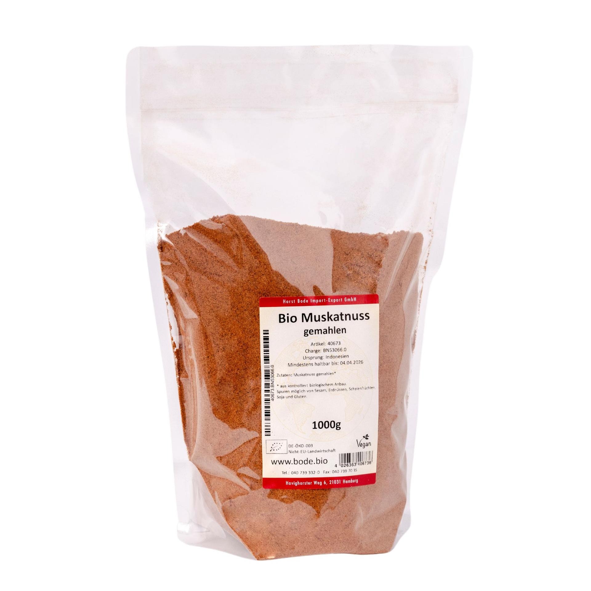 Noz-moscada moída Biológico 1kg