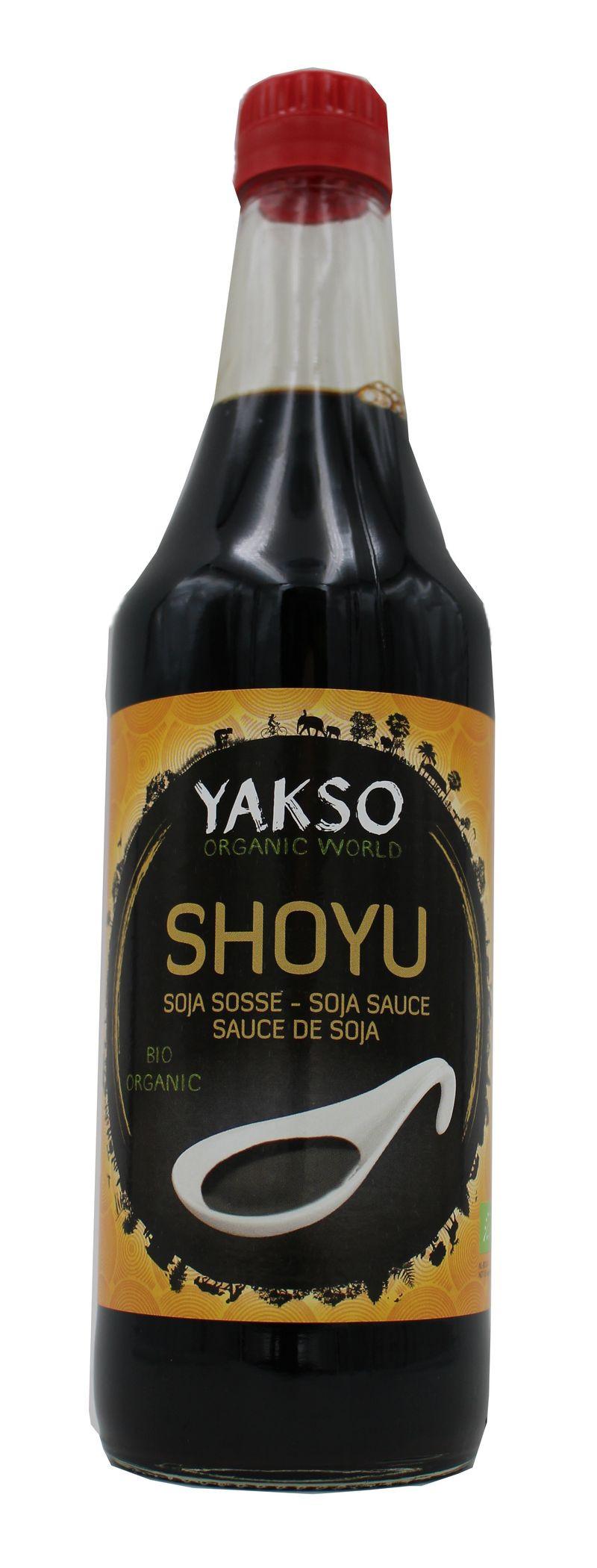 Molho de Soja Shoyu Biológico (trigo) em garrafa de 500 ml