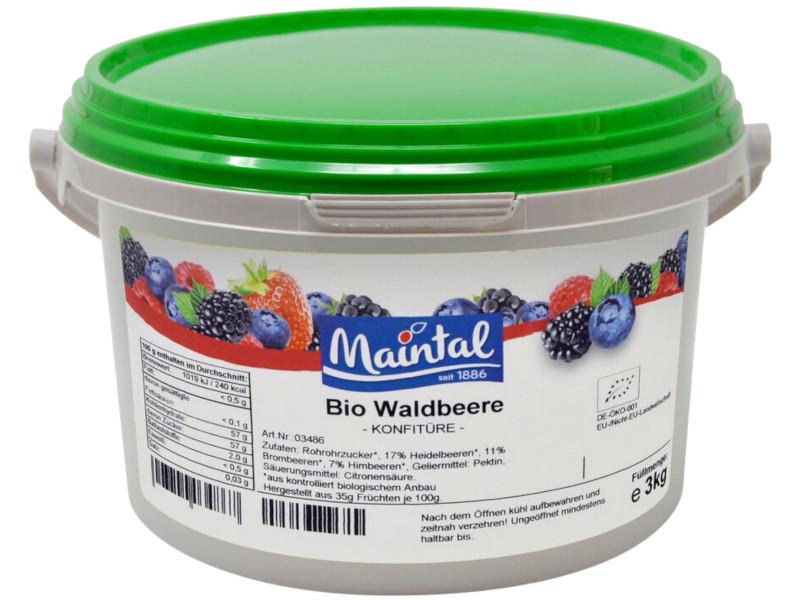 Doce de Frutos do Bosque Biológico Maintal 3kg com Açúcar Biológico Alemão