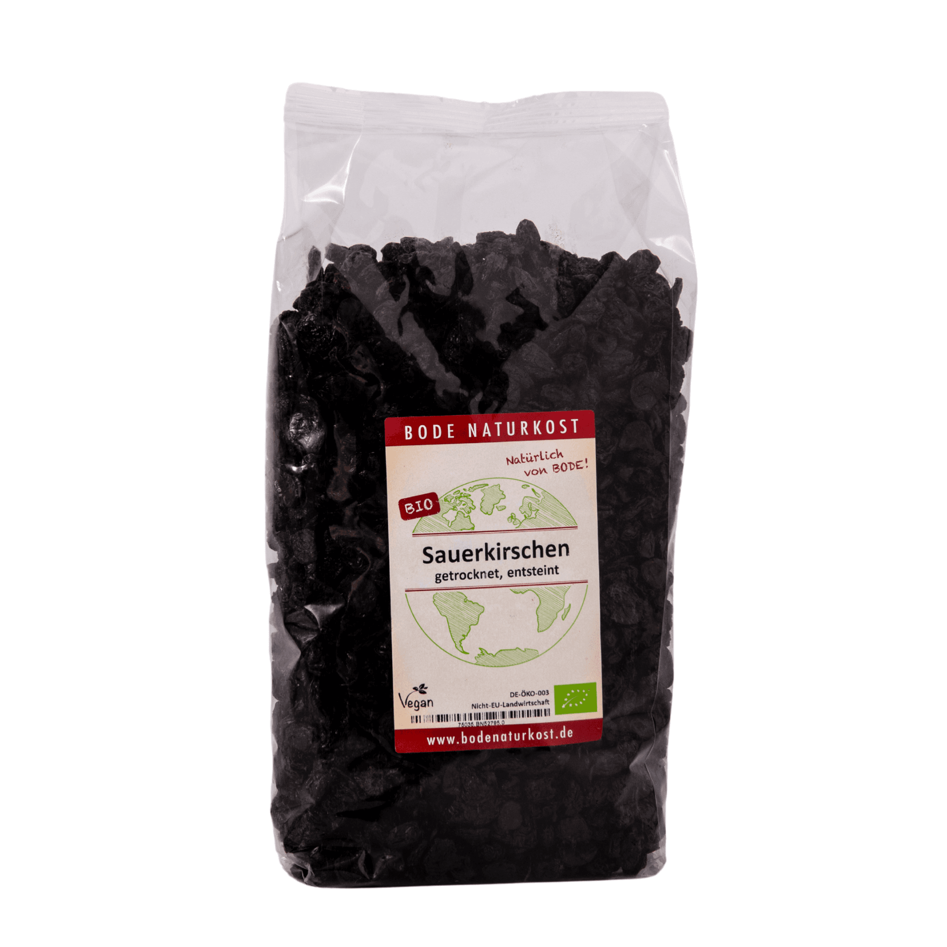 Cerejas ácidas secas sem caroço bio 1kg