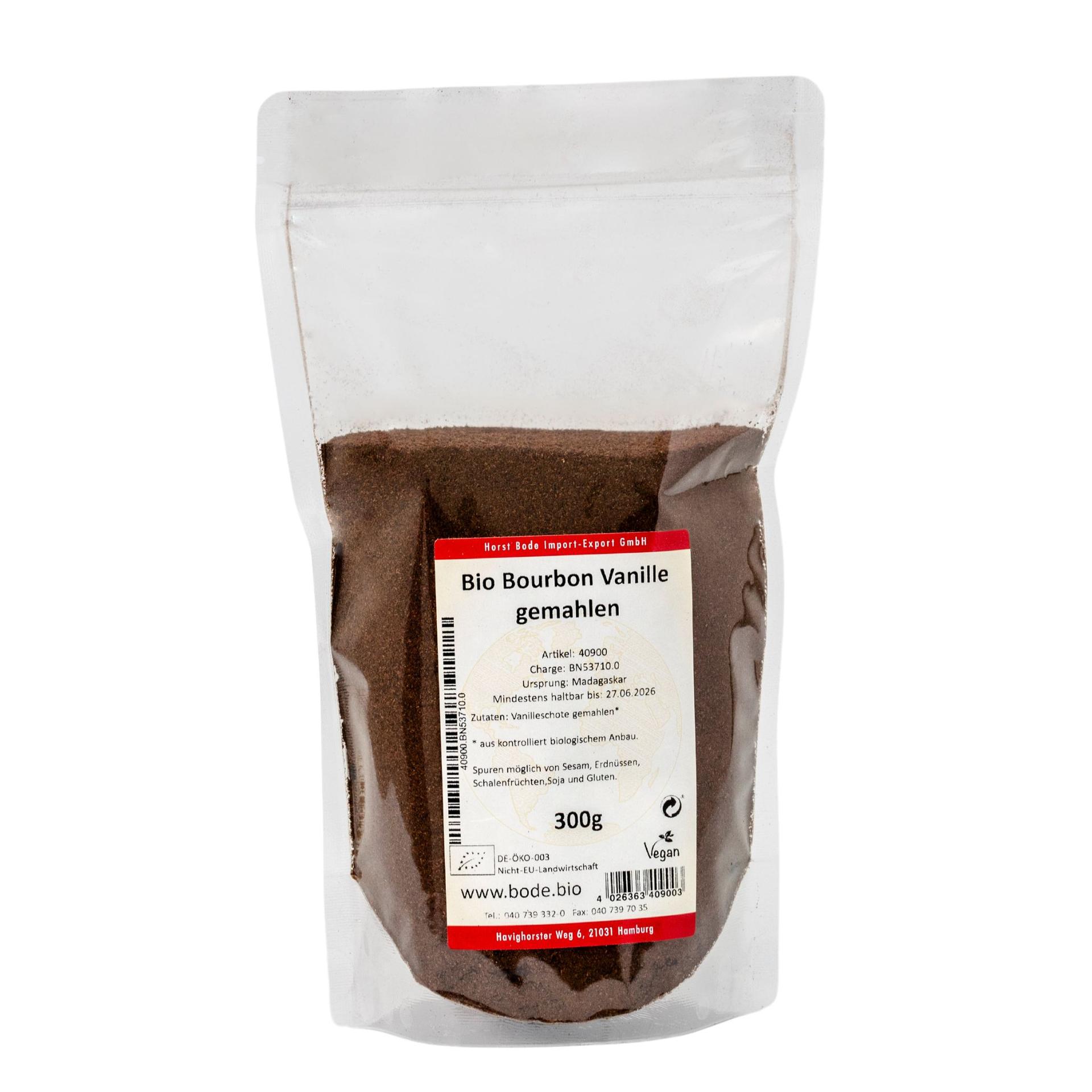 Vanilha Bourbon moída biológica 300g