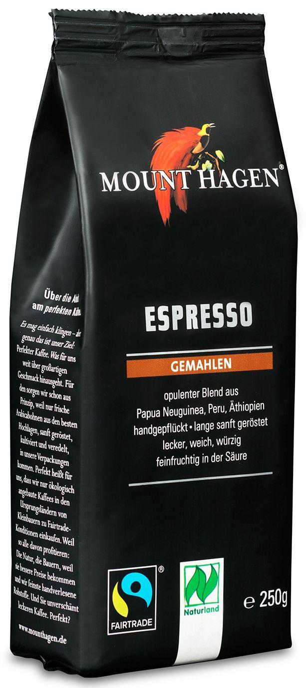 Espresso moído biológico Naturland Comércio Justo Mount Hagen 6x250g Softpack