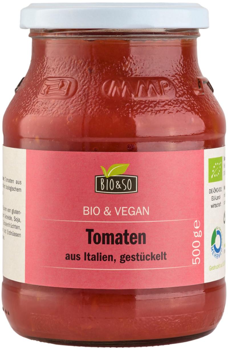 Tomates em pedaços Biológico Bio&So 6x500g