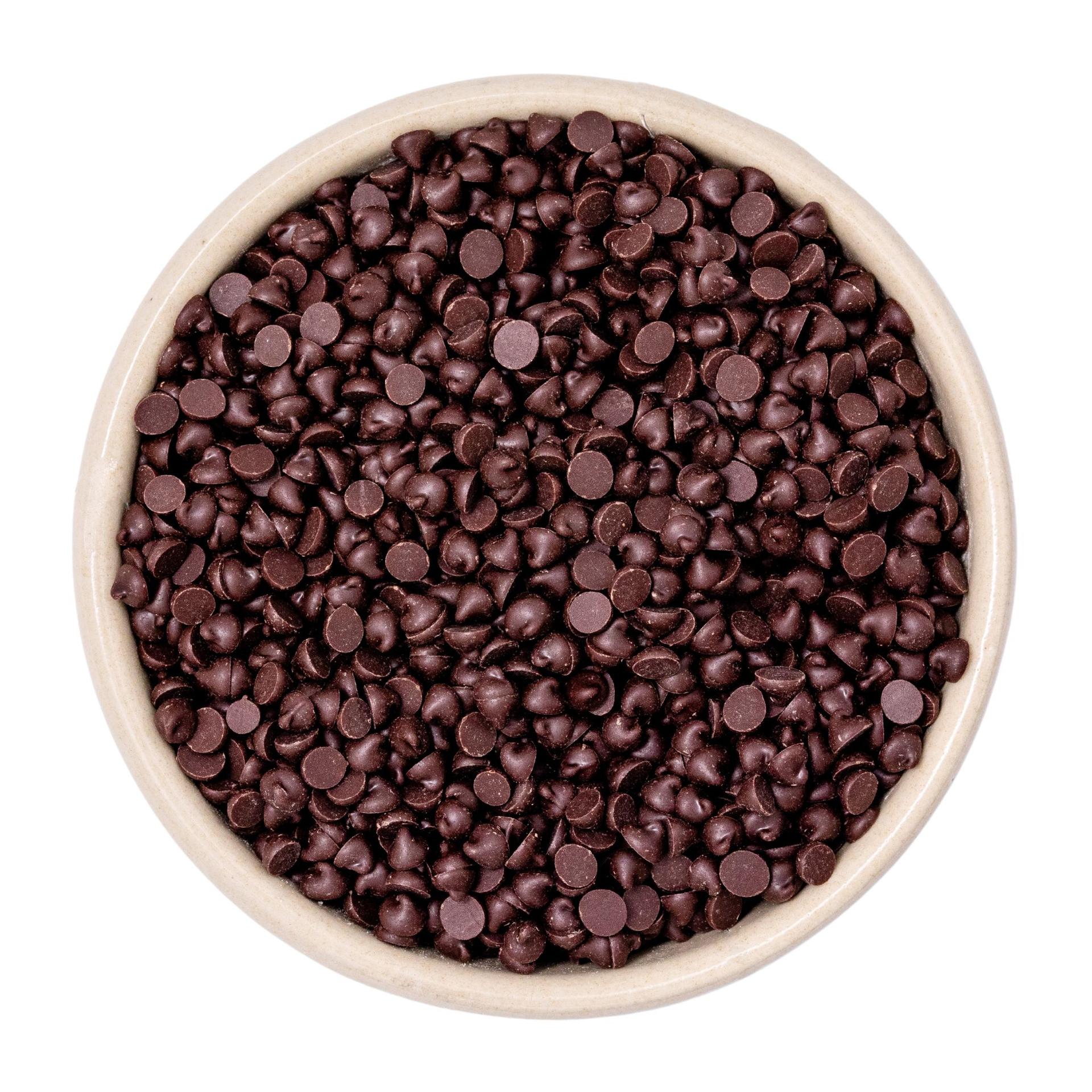 Gotas de cobertura de chocolate negro Biológico 3-5mm 15kg