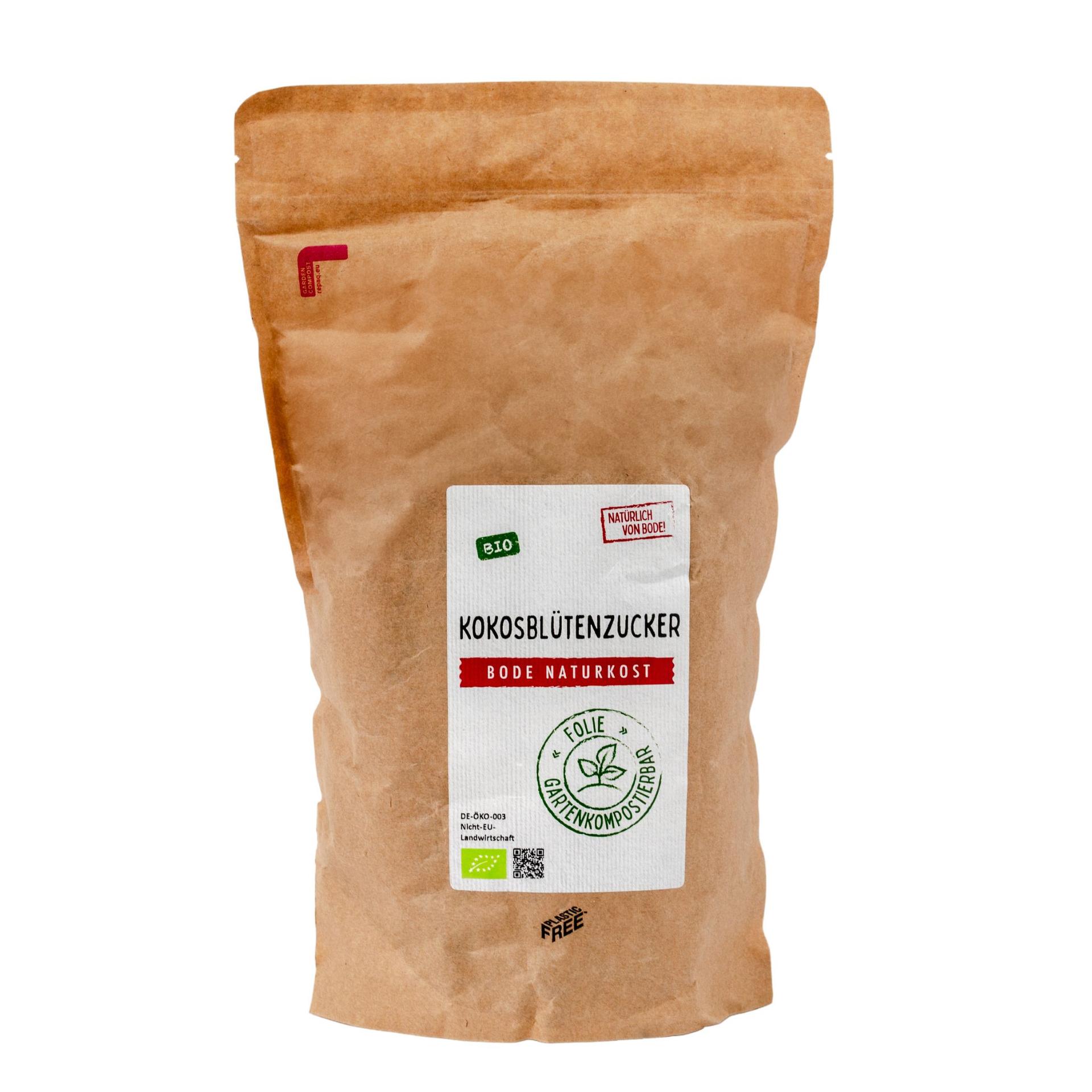 Açúcar de flor de coco Biológico, saco compostável 800g