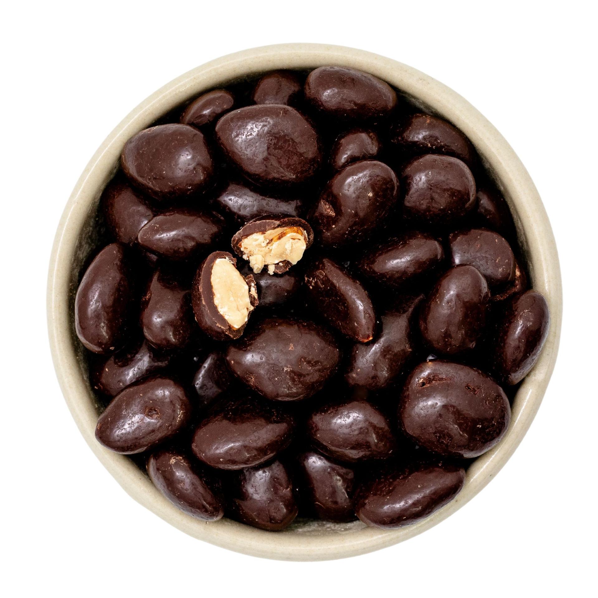 Amêndoas torradas em chocolate amargo Biológico Fairtrade 10kg