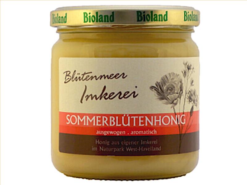 Mel de flores de verão cremoso Biológico Bioland Alemanha Mar de flores Apiário 6x500g