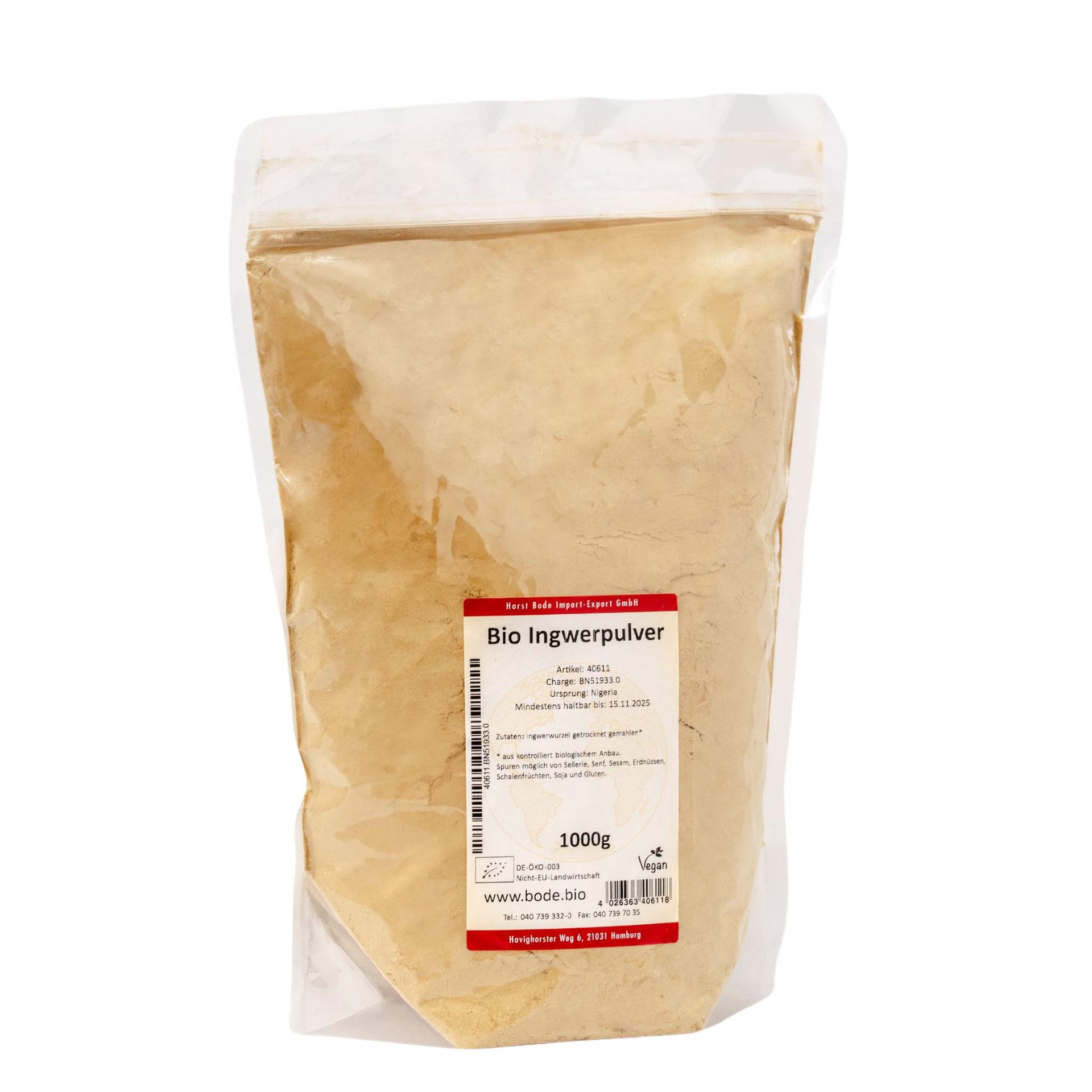 Pó de gengibre biológico 1kg