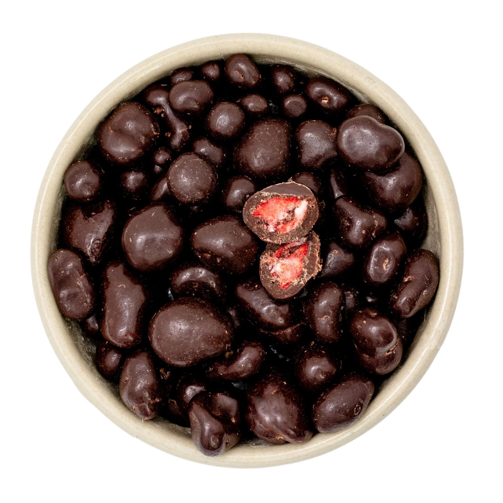 Morangos em chocolate negro Biológico Fairtrade 10kg