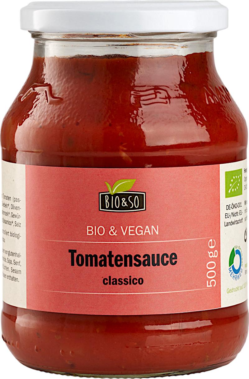 Molho de tomate Classico Biológico Bio&So 6x500g