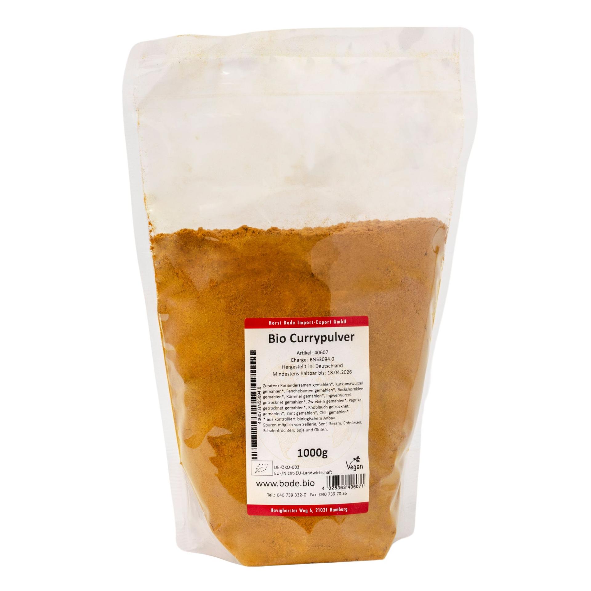 Pó de caril bio 1kg
