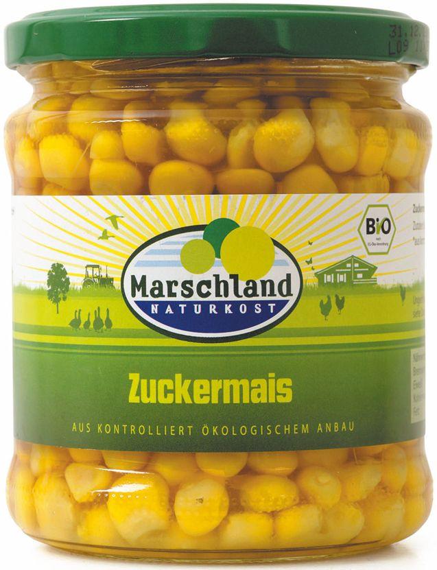 Milho Doce Biológico Marschland Quantidade de enchimento 6x330g, ATG 6x220g