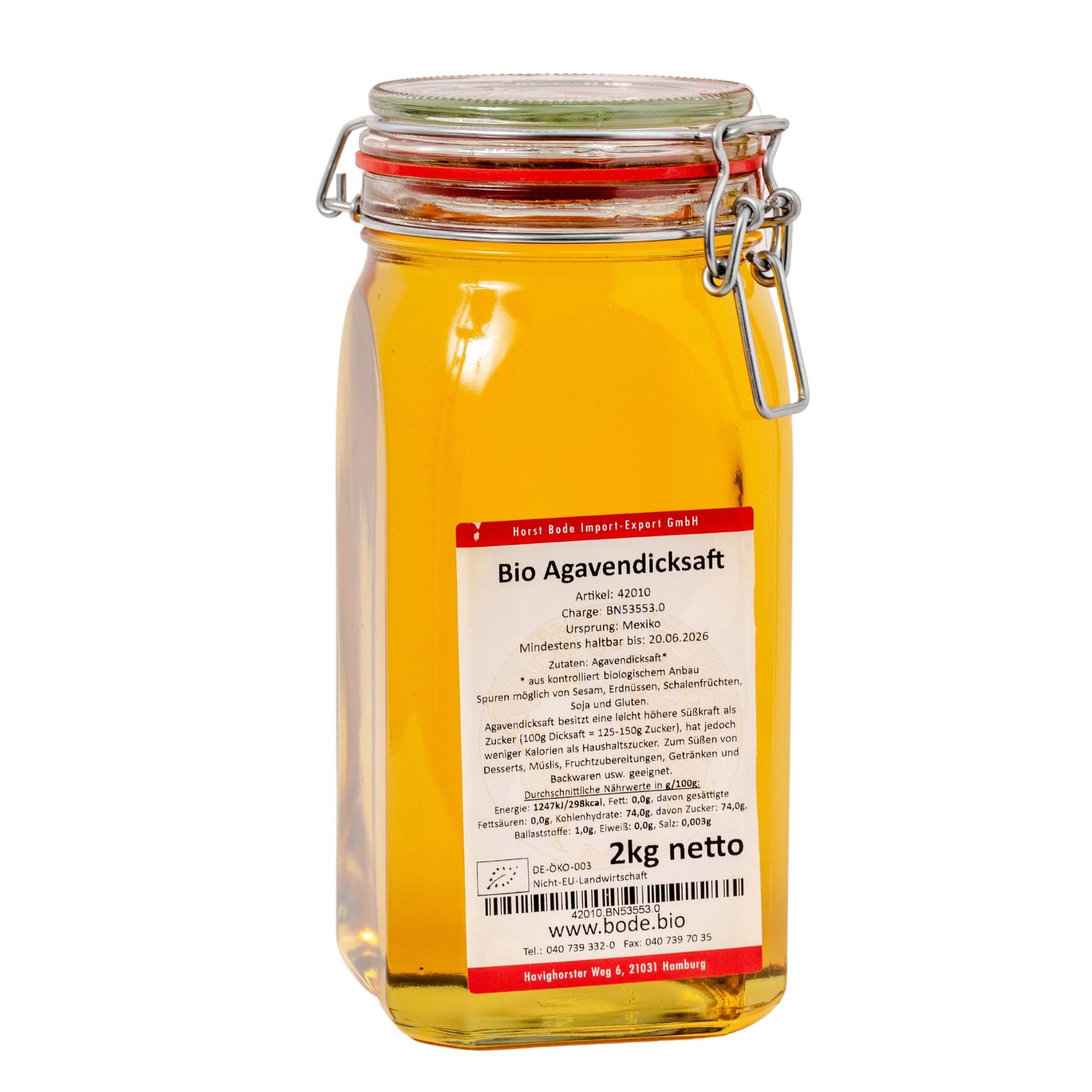 Xarope de agave bio em potes de arame de 2kg
