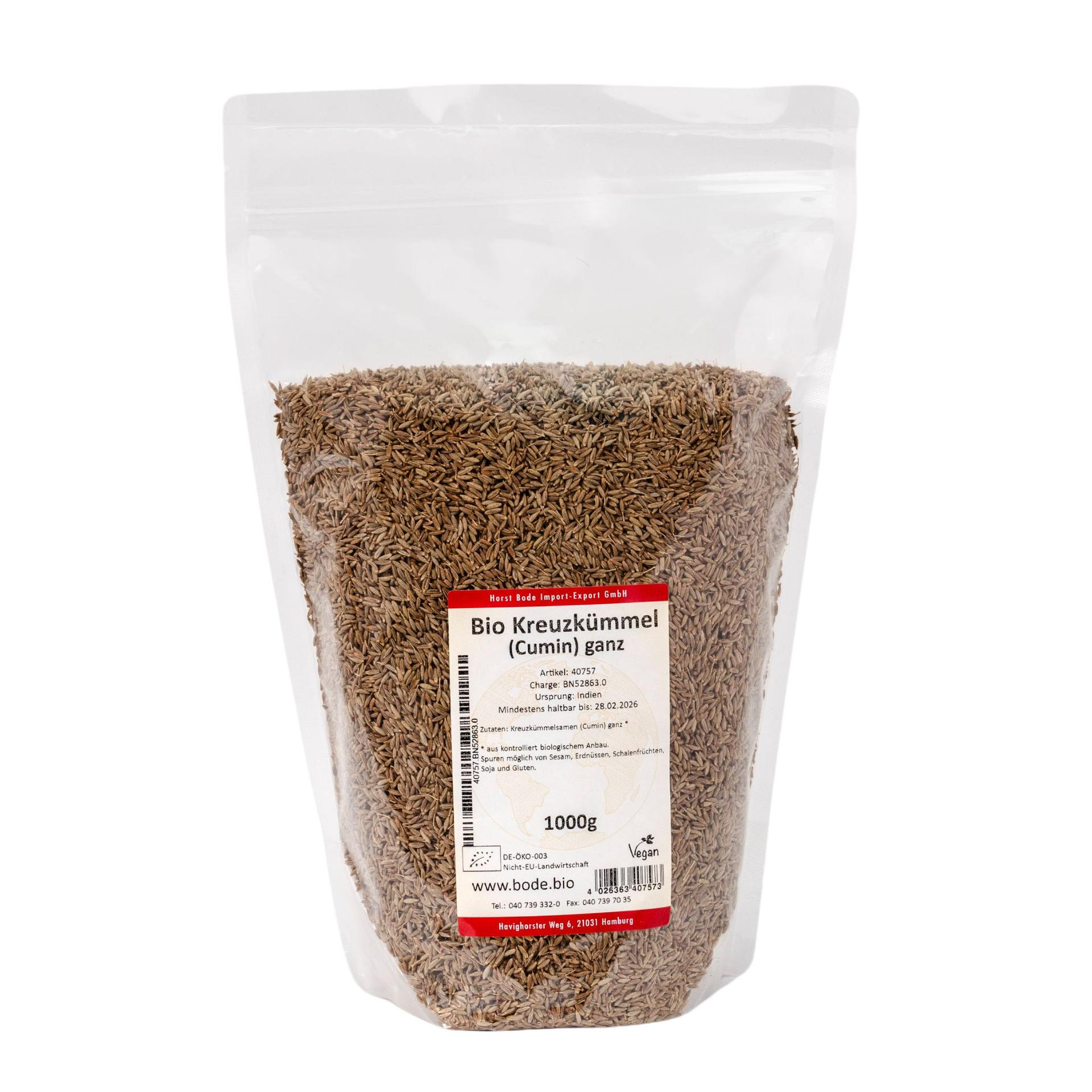 Cominho (Cumin) inteiro orgânico 1kg