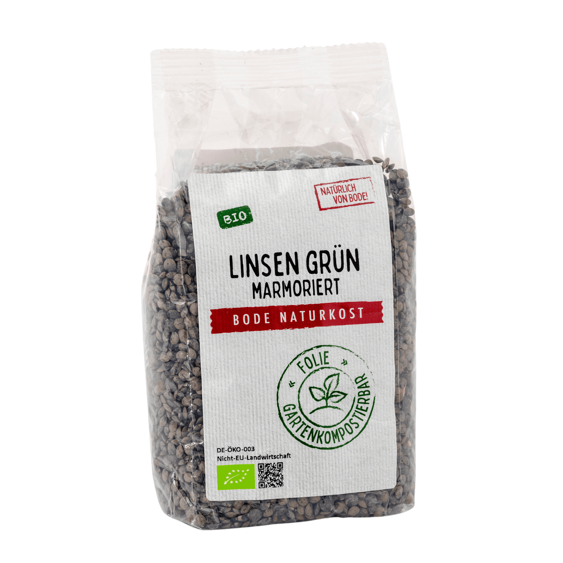 Green (marbled) lentils bio 6x500g