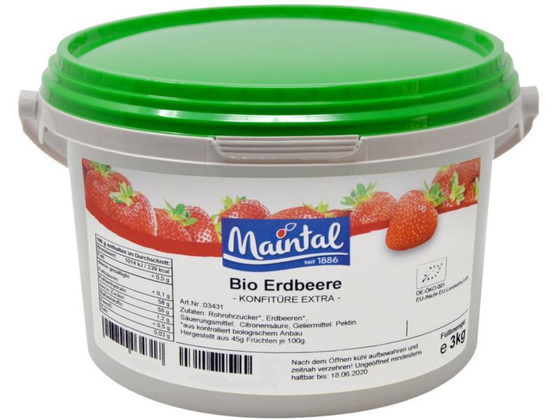 Marmelada de Morango Orgânico Maintal 3kg com Açúcar Orgânico Alemão