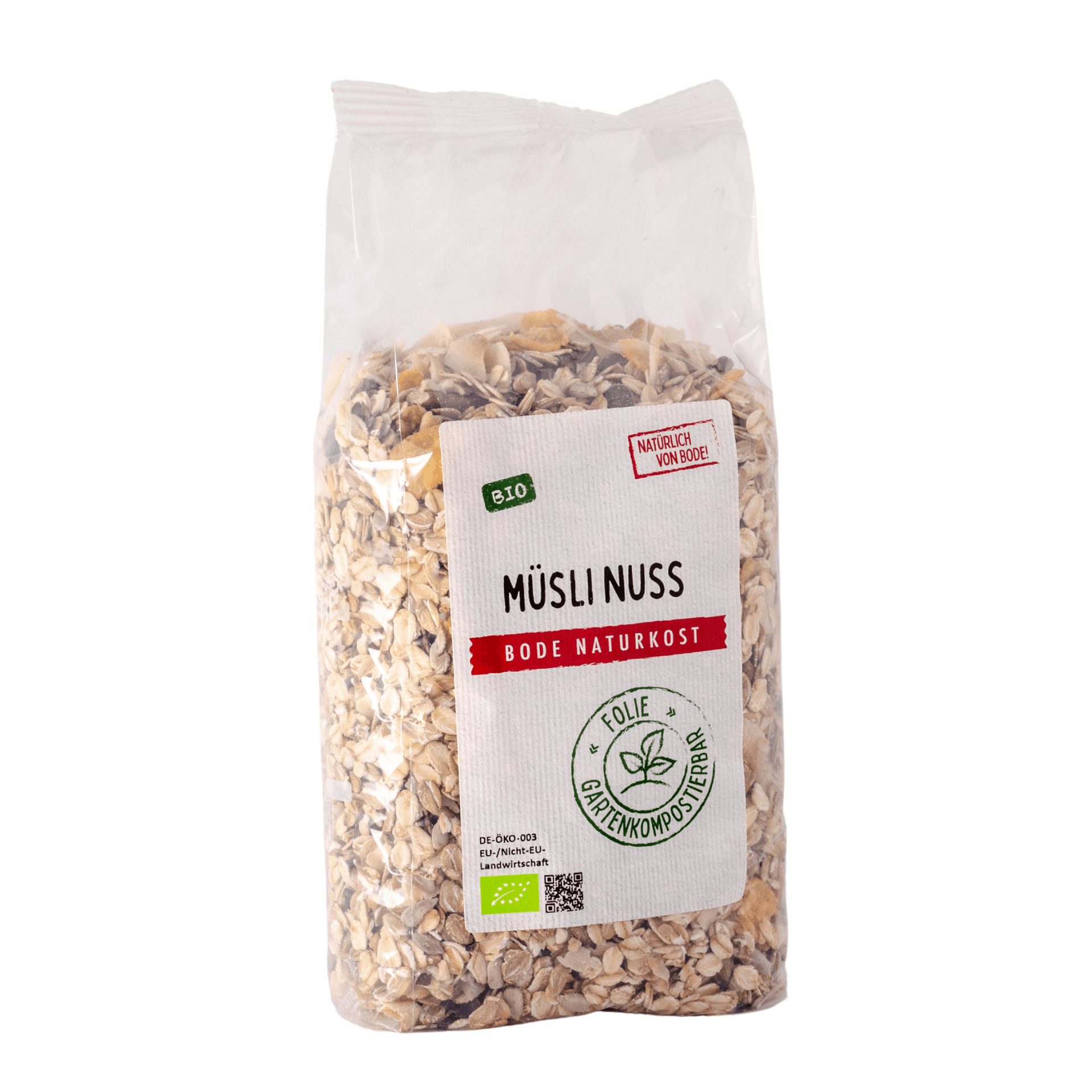 Müsli de Nozes Biológico, saco compostável 6x500g